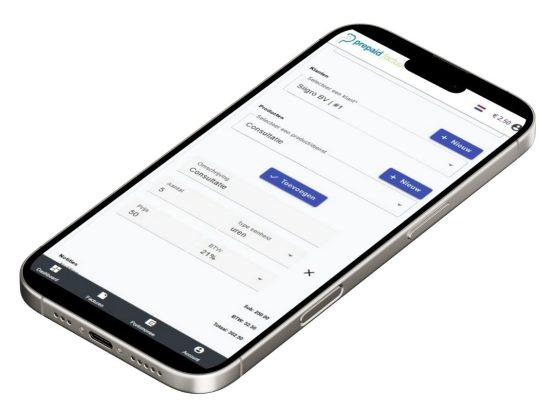 prepaidfactuur impressie mobile